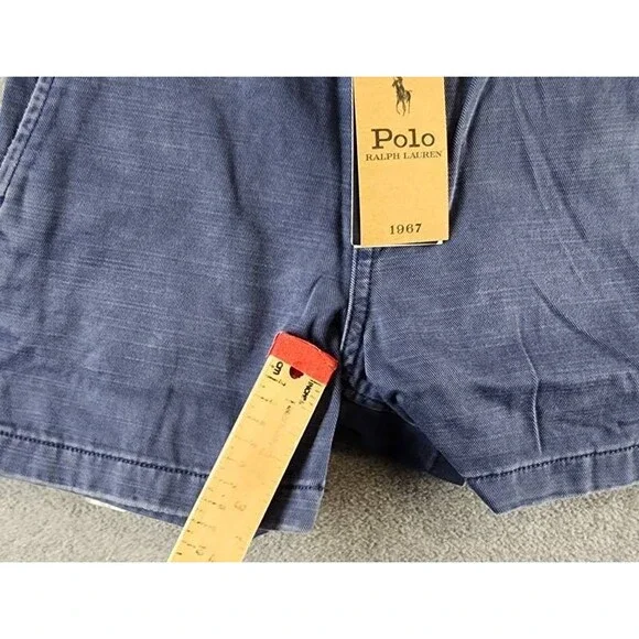 Polo Ralph Lauren Chino Shorts Unisex Kids 6X Navy Belt Loops Zip Fly Closure - Picture 10 of 15